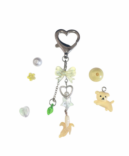 Pastel Yellow Fruit Keychains