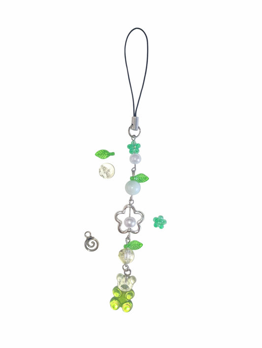 Green Pastel Gummy Bear Phone Charm Strap