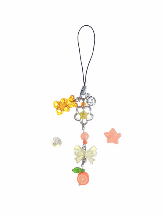 Orange Pastel Phone Charm Strap