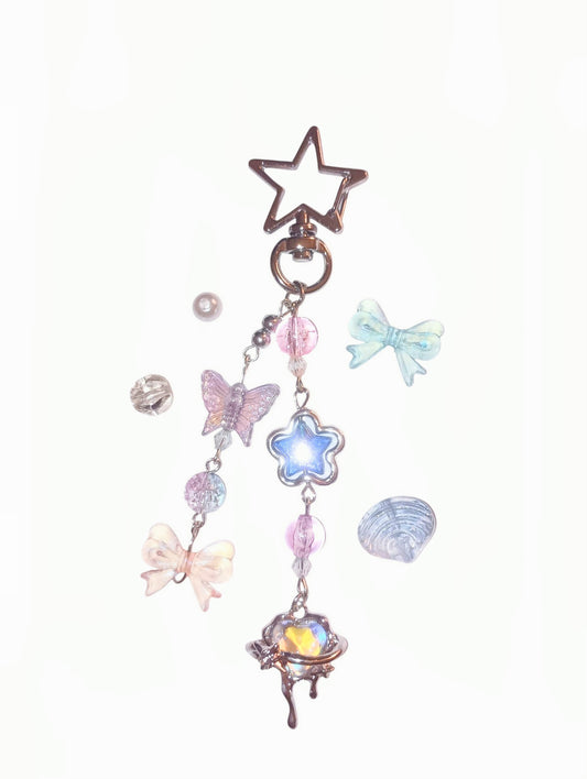 Galaxy Heart Pendant Keychain