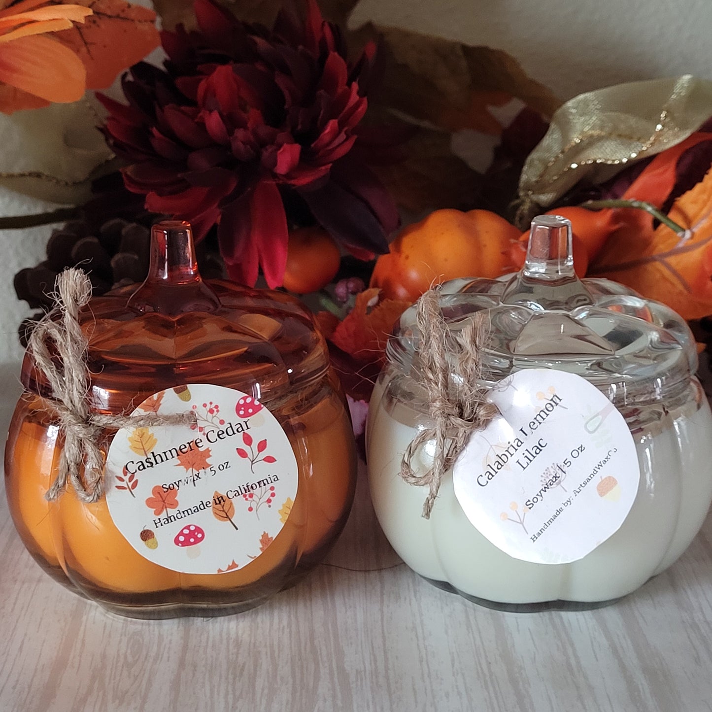 2 Pumpkin Fall Candle