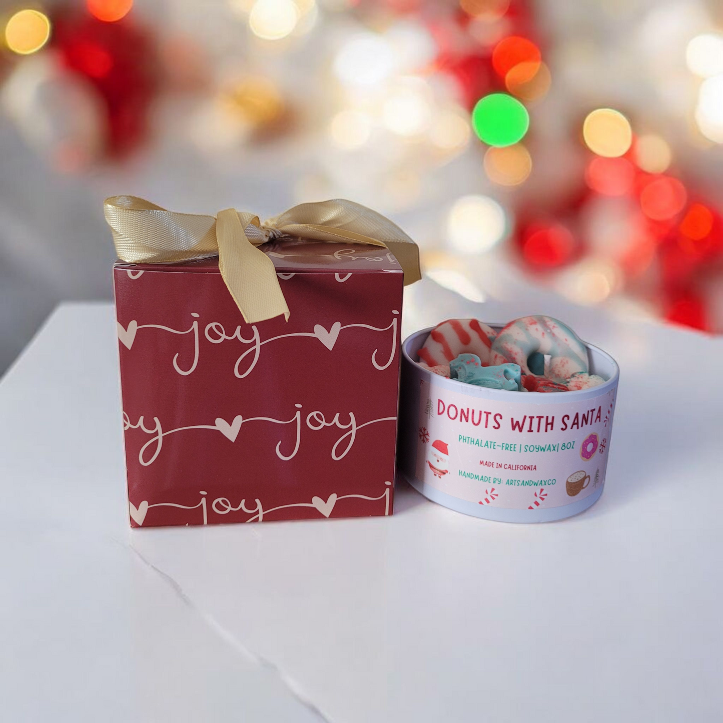 Donuts with Santa Handmade Nontoxic Scented Candles