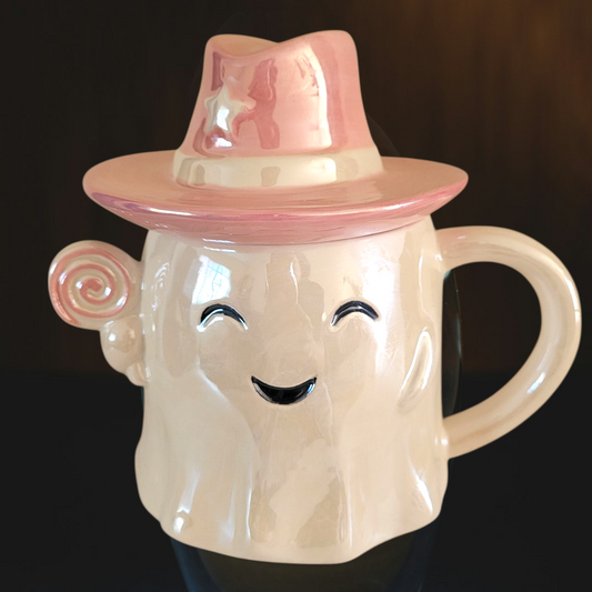 Pink Ghost Cowgirl Candle