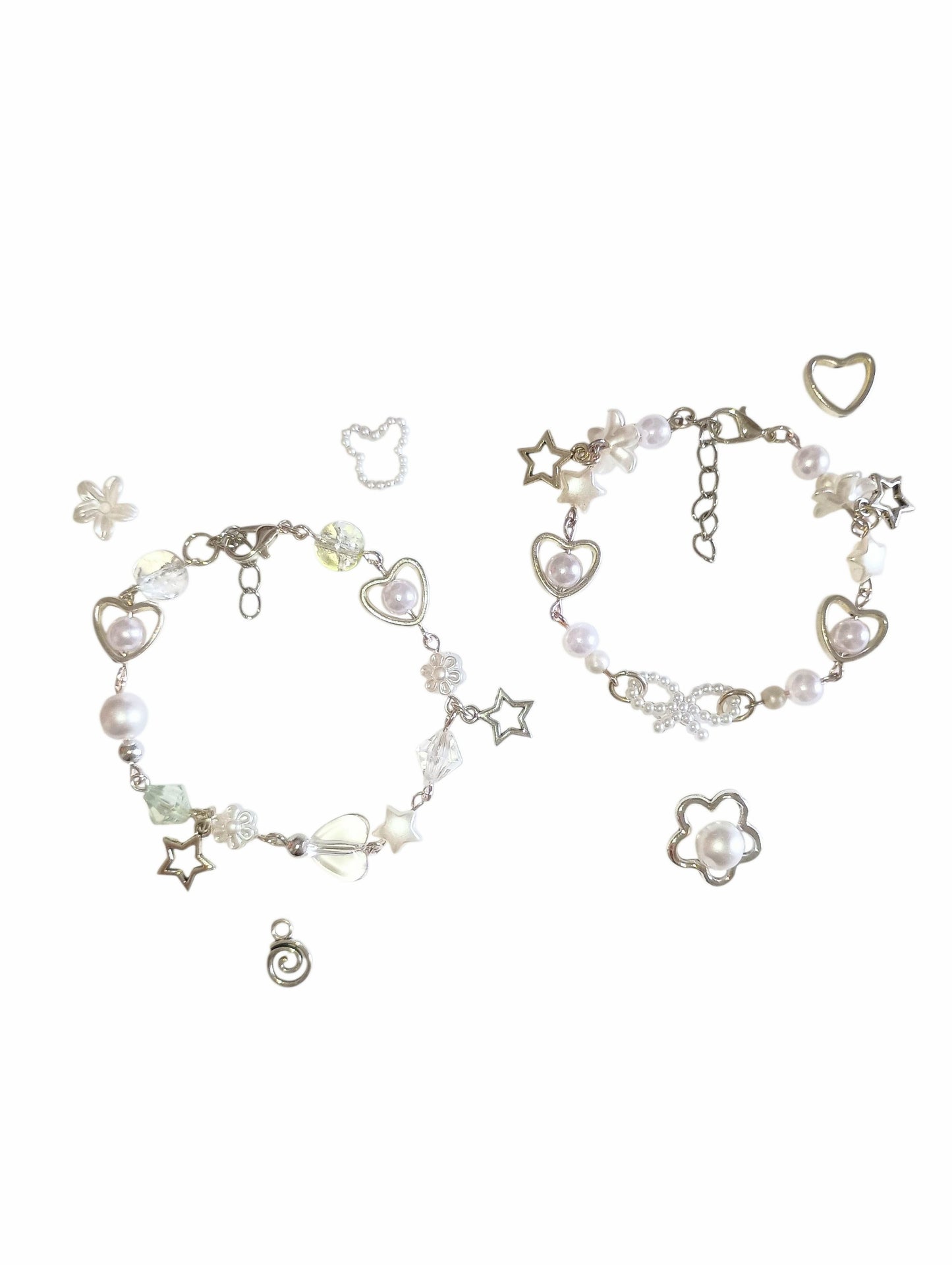 Snowy White Silver Bracelet