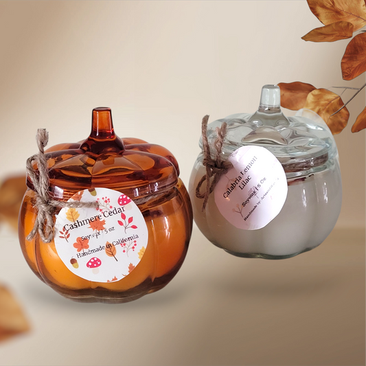 2 Pumpkin Fall Candle