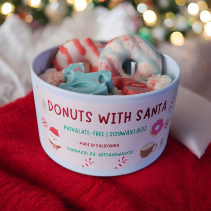 Donuts with Santa Handmade Nontoxic Scented Candles